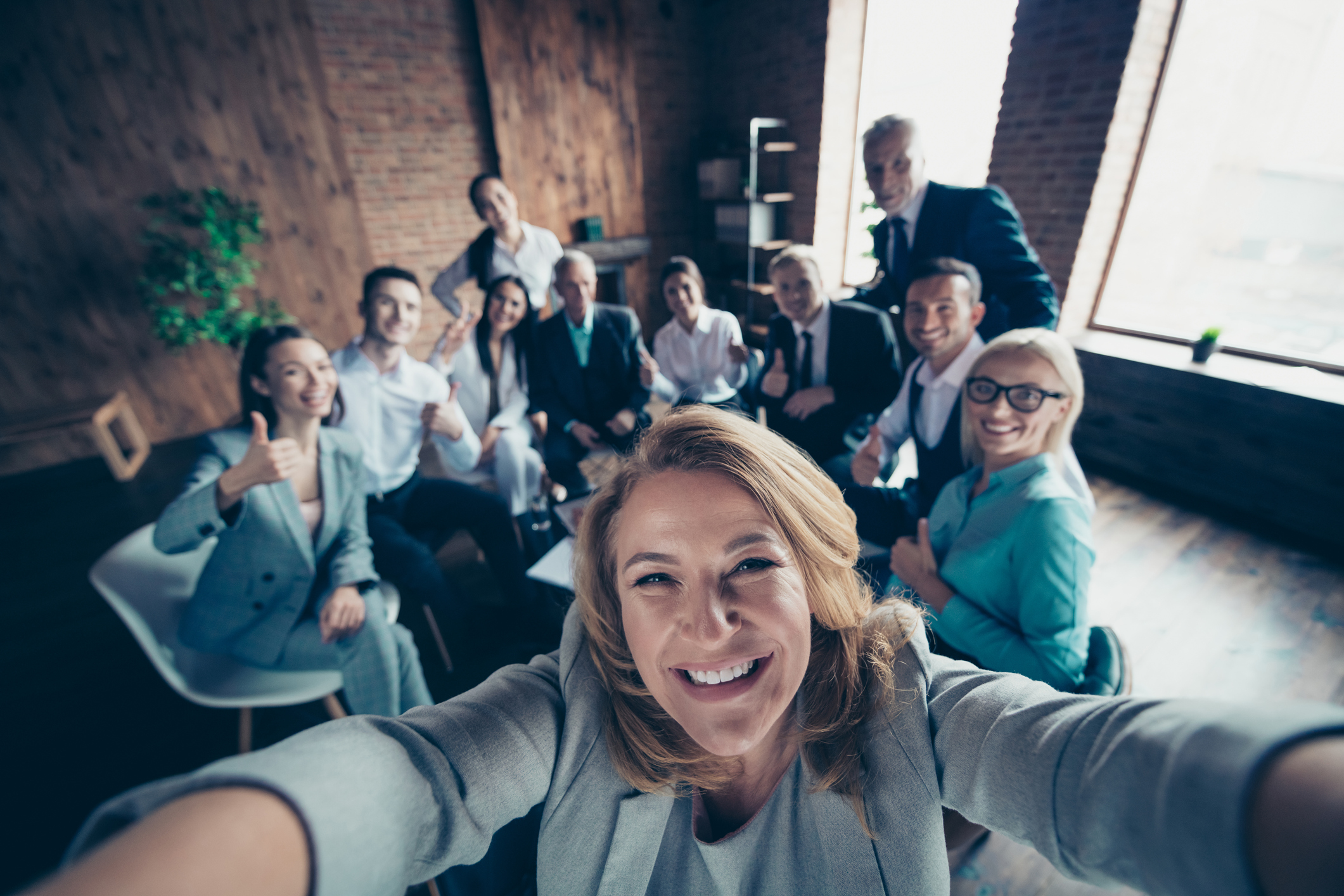 Diverse group of professionals in a meeting